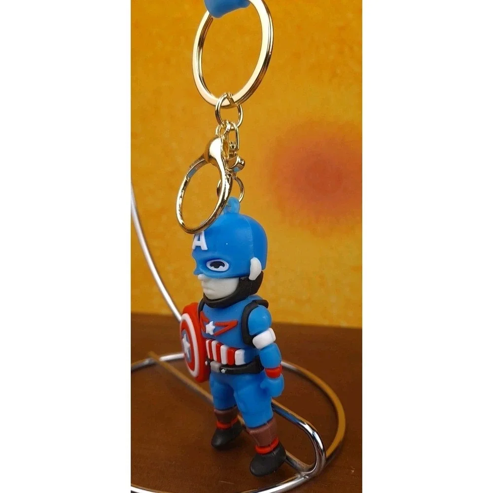Avengers Marvel Captain‎ America 3D PVC Keychain Backpack Clip New 8